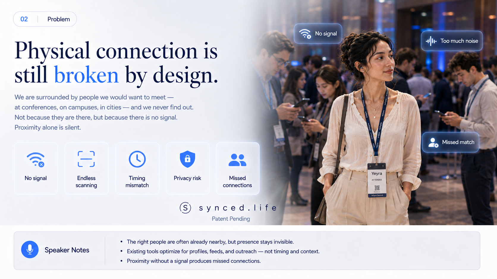Conference networking problem: presence stays invisible